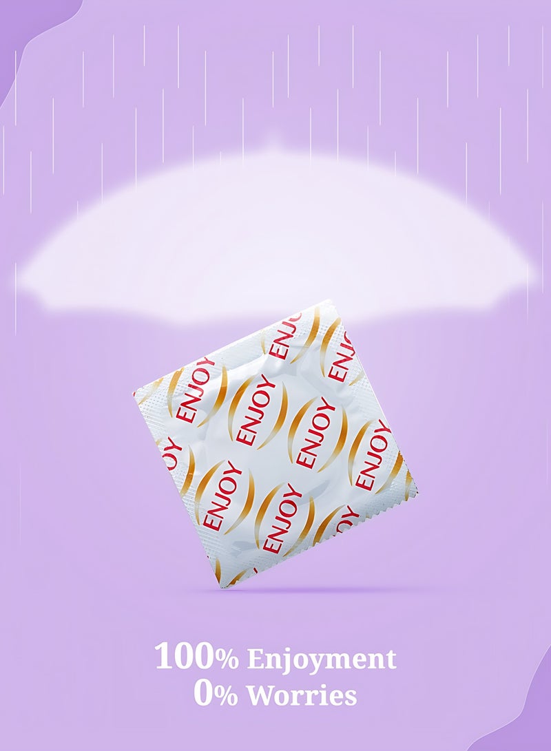 ENJOY Extra Safe Premium Condoms – 12 Pieces | Thin, Strong, Smooth & Lubricated for Maximum Safety – Trusted Protection for Intimacy - Image 3