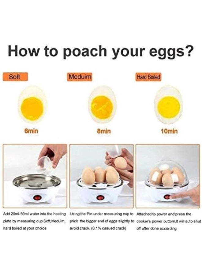 دي إل سي  غلاية بيض كهربائية وبخار - سعة 14 بيضة، 350 واط، طهي سريع وسهل، إيقاف تلقائي، طباخ متعدد الوظائف - Image 3