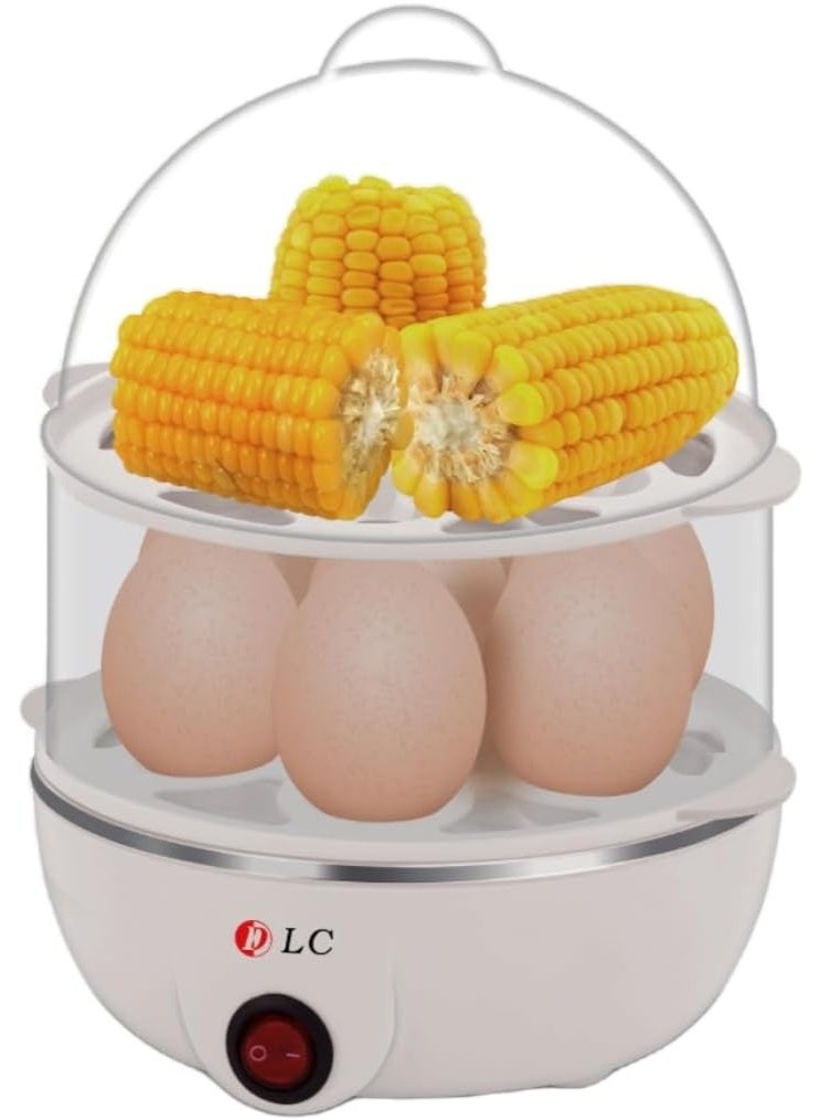 دي إل سي  غلاية بيض كهربائية وبخار - سعة 14 بيضة، 350 واط، طهي سريع وسهل، إيقاف تلقائي، طباخ متعدد الوظائف - Image 2