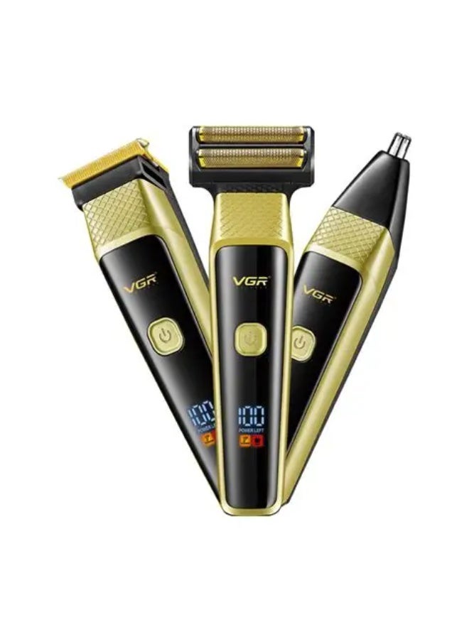 في جي آر V-366 Limited Edition Professional 3 in 1 Grooming Kit (Gold/Black) - Image 5
