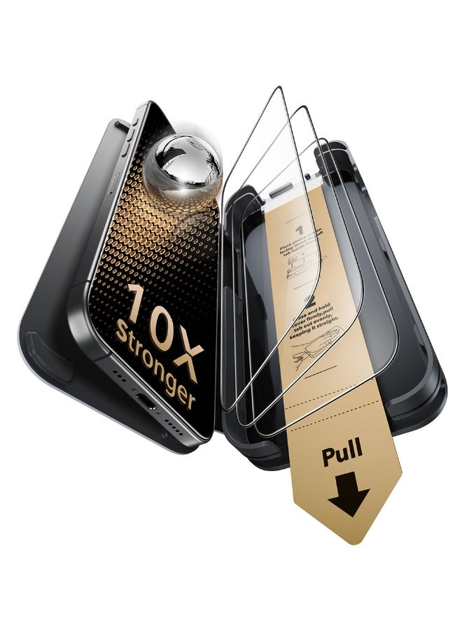 ESR Accessory Glass by Corning™ 1 Pack 9H+ Glass for iPhone 17/iPhone 16 Pro Screen Protector, with AR Anti-Reflective Technology, Military Grade Shatterproof & Durable with UltraFit Tray Clear - Image 1