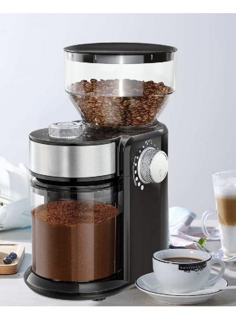 دي إل سي  مطحنة قهوة كهربائية متعددة السرعات 150 واط - 16 إعداد طحن، سعة 240 جرام لتحضير القهوة الفرنسية، الإسبريسو والتقطير - مطحنة حبوب وتوابل مدمجة - Image 2