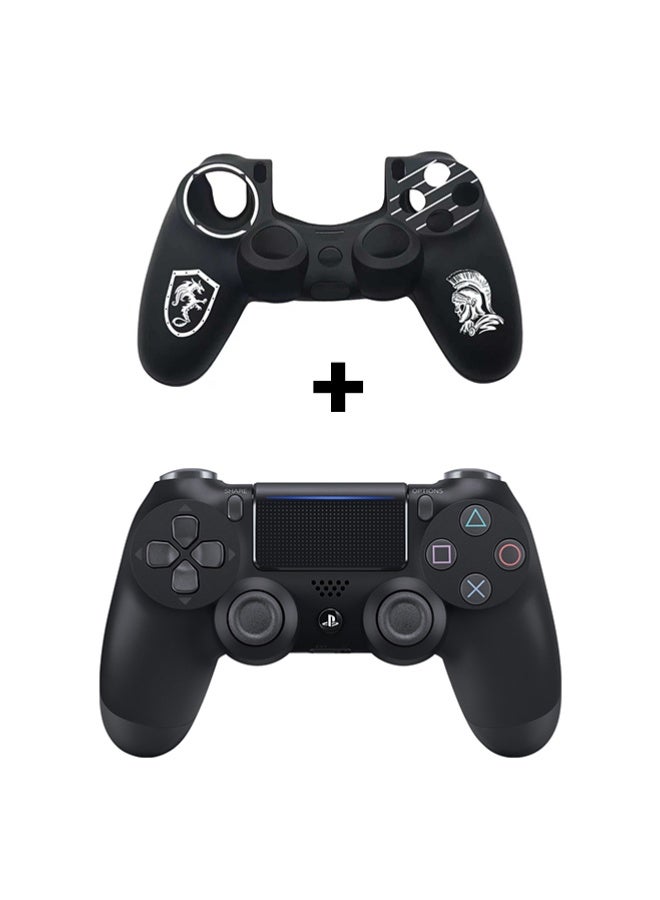 Sony DualShock 4 Wireless Controller for PlayStation 4 Bundle with PS4 Silicone Anti-Slip Shockproof Skin Spartan Warrior Soft Rubber Grip Protective Sleeve for PS4 Wireless Controller - Image 1