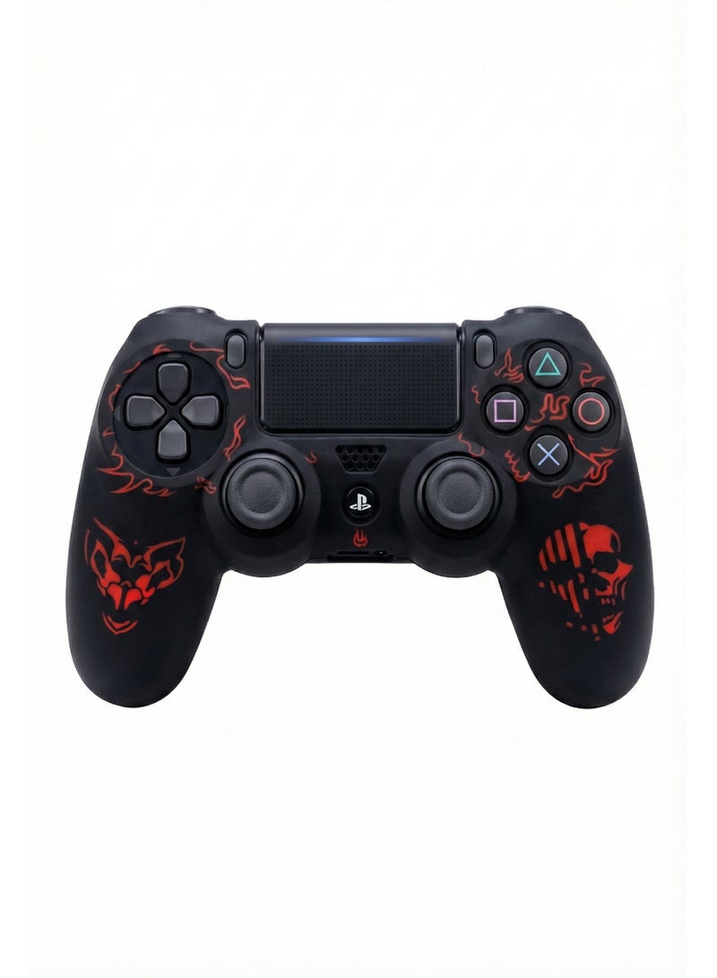 Sony DualShock Wireless Controller For PlayStation 4 Bundle with PS4 Silicone Anti-Slip Shockproof Skin Soft Rubber Grip Case for Better Control Anti-Scratch Durable Protection Sleeve for PlayStation 4 Wireless with Red case Cover - Image 3