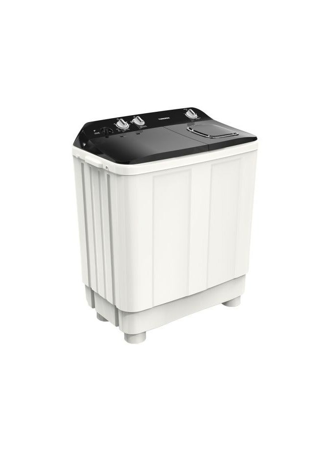 TORNADO 7 KG Twin Tub Half Automatic Washing Machine, Mechanical Wash Timer, Intuitive Control, Durable Spin Motor, 1200 RPM, White x Black TMH-HS07C(WK) 7 kg TMH-HS07C(WK) White x Black - Image 4