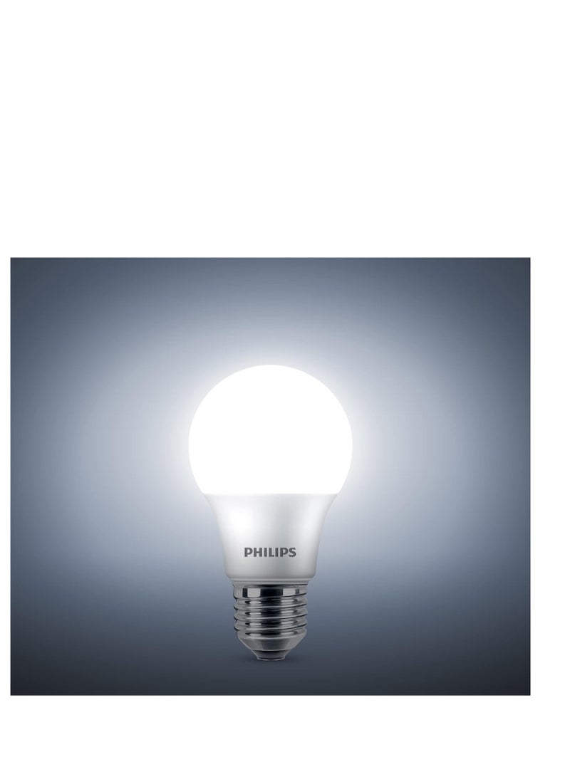 فيليبس A60 Frosted LED Bulb, Non-Dimmable, E27 Base, 9W-65W Equivalent, Cool Daylight 6500K, Value Pack of 3 E27 - Image 4