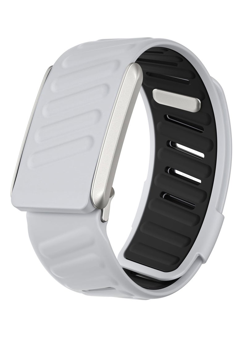 MARGOUN Sports Strap Compatible with Whoop 4.0 Soft and Breathable Silicone Strap Adjustable Replacement Wristbands for Whoop 4.0 Band - Light Grey Light Grey - Image 3