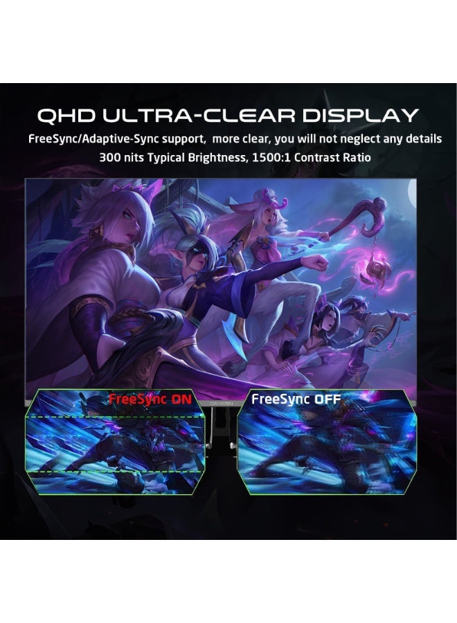 جايم أون شاشة 27 بوصة FHD 1920×1080 160Hz IPS للألعاب، زمن استجابة 0.5 مللي ثانية، تقنية Adaptive-Sync/FreeSync، HDMI وDisplayPort، حماية العين من الوهج، تصميم نحيف – جاهزة للكمبيوتر الشخصي ووحدة التحكم - Image 4