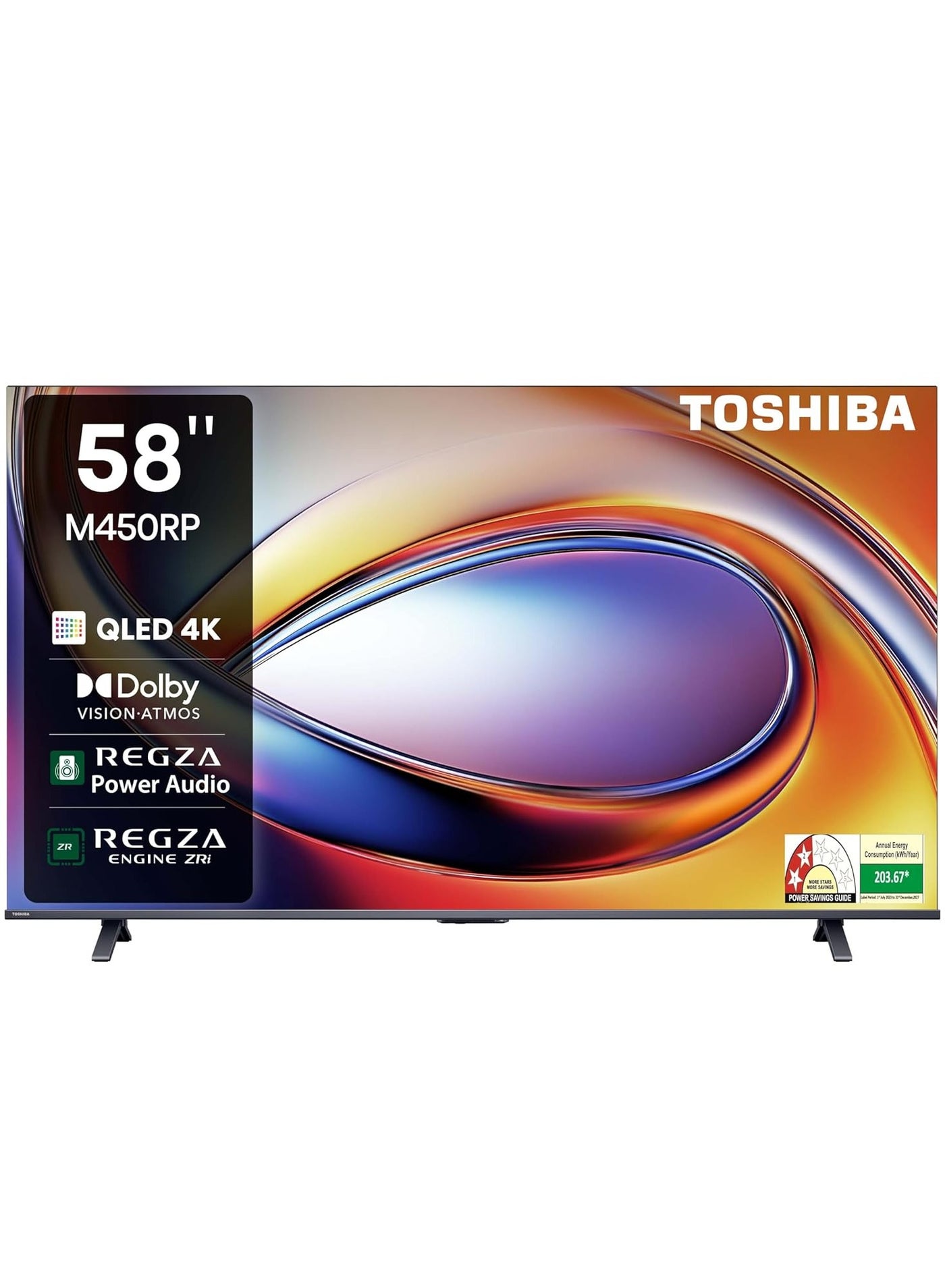 58-inch 4K UHD Smart QLED TV, M450RP Series 58M450RP black