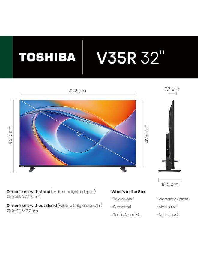 توشيبا 32-inch HD Smart TV 32V35RP black - Image 3