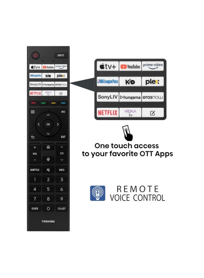 توشيبا 65-inch 4K UHD Smart QLED TV, M450RP Series 65M450RP black - Image 3