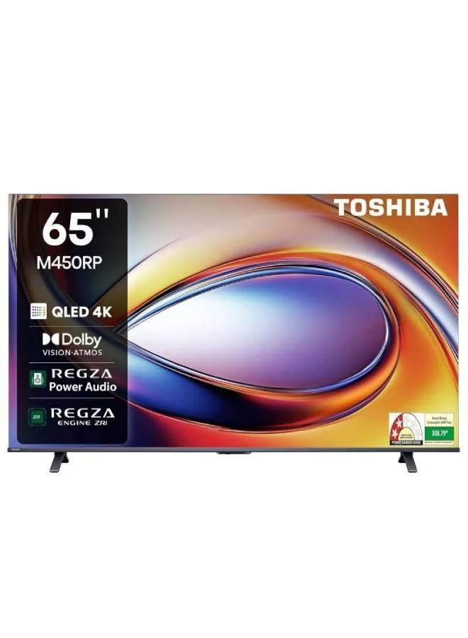 Toshiba 65-inch 4K UHD Smart QLED TV, M450RP Series 65M450RP black - Image 1