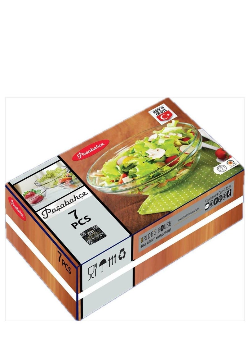 Pasabahce 7-Piece Khoshaf Set In Various Colors - Clear 5inch - Image 4