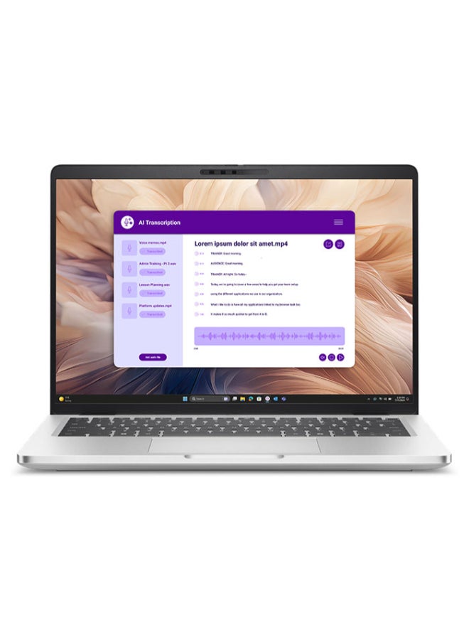 Pro 14 Plus Laptop With 14 Inch Full HD (1920x1080) Display, Intel Core Ultra 7-255U Processor/16GB RAM DDR5/512GB SSD/Intel Graphics/DOS(Without Windows)/ English/Arabic Platinum silver