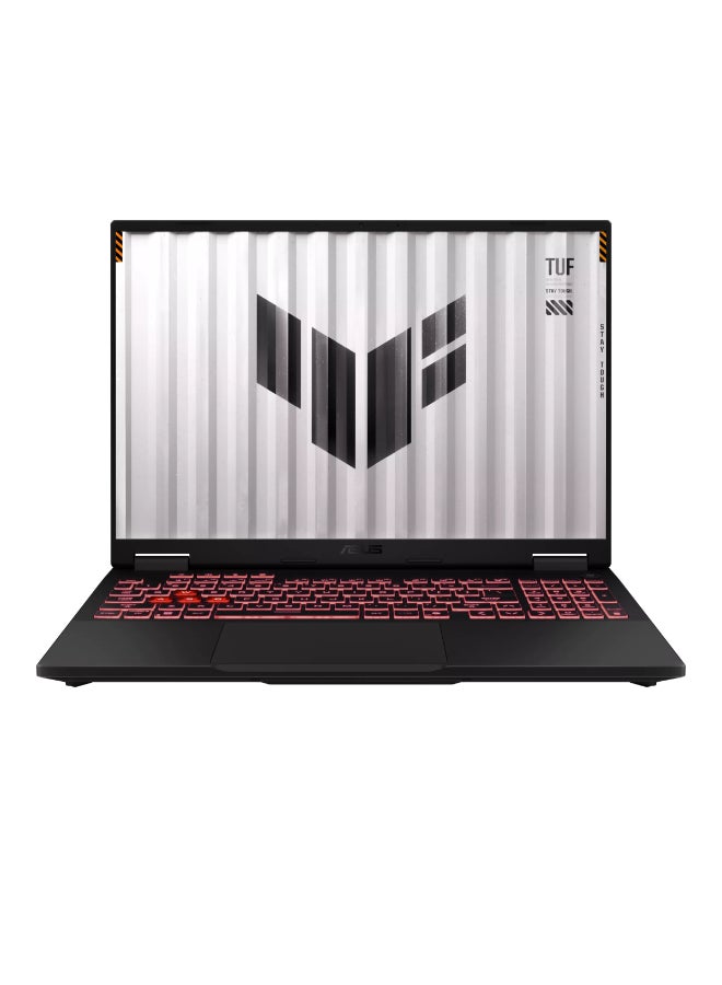 أسوس لابتوب ألعاب TUF بشاشة IPS مقاس 16 بوصة بدقة WUXGA (1920x1200) ومعدل تحديث 144 هرتز، معالج Intel Core 7 2600، ذاكرة وصول عشوائي 16 جيجابايت DDR5، قرص صلب SSD بسعة 1 تيرابايت، بطاقة رسومات Nvidia GeForce RTX 5050 بسعة 6 جيجابايت، نظام تشغيل DOS (بدون ويندوز)، يدعم اللغتين الإنجليزية والعربية، لون رمادي ميكانيكي الإنجليزية/العربية - Image 1