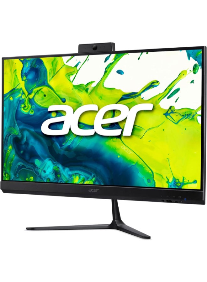 Acer AIO Aspire C24 With 23.8 Inch Full HD (1920x1080) Display, Core 5-120U Processor/16GB RAM DDR5/512GB SSD/Intel Graphics/DOS(Without Windows)/ English/Arabic Black - Image 1