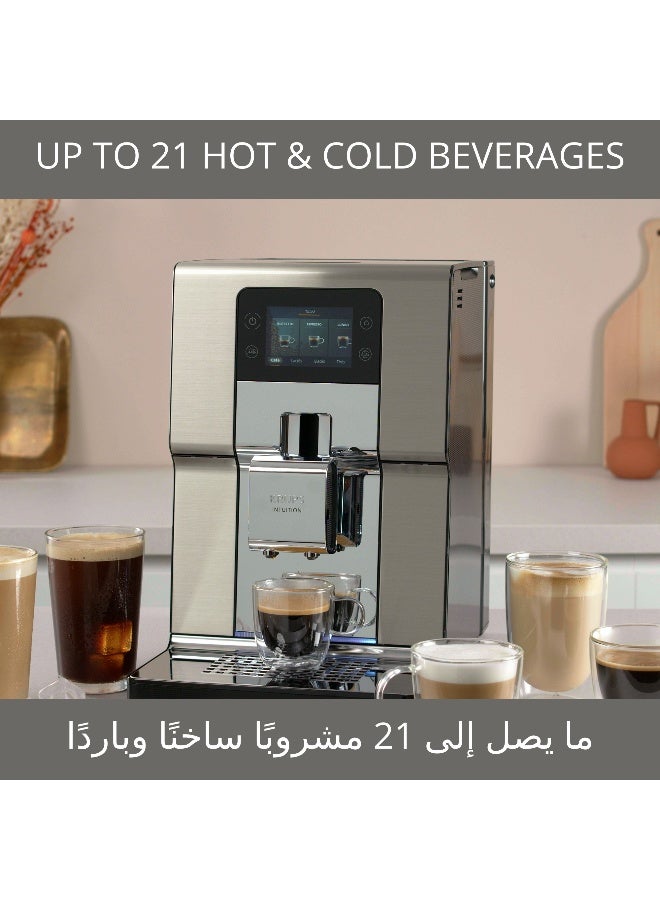 كروبس آلة القهوة من حبة إلى كوب - تجربة الحدس + | آلة قهوة هادئة | 20 مشروب | شاشة لمس ملونة | 50-60 هرتز | فولاذ مقاوم للصدأ مصقول | EA877DM0 - Image 3