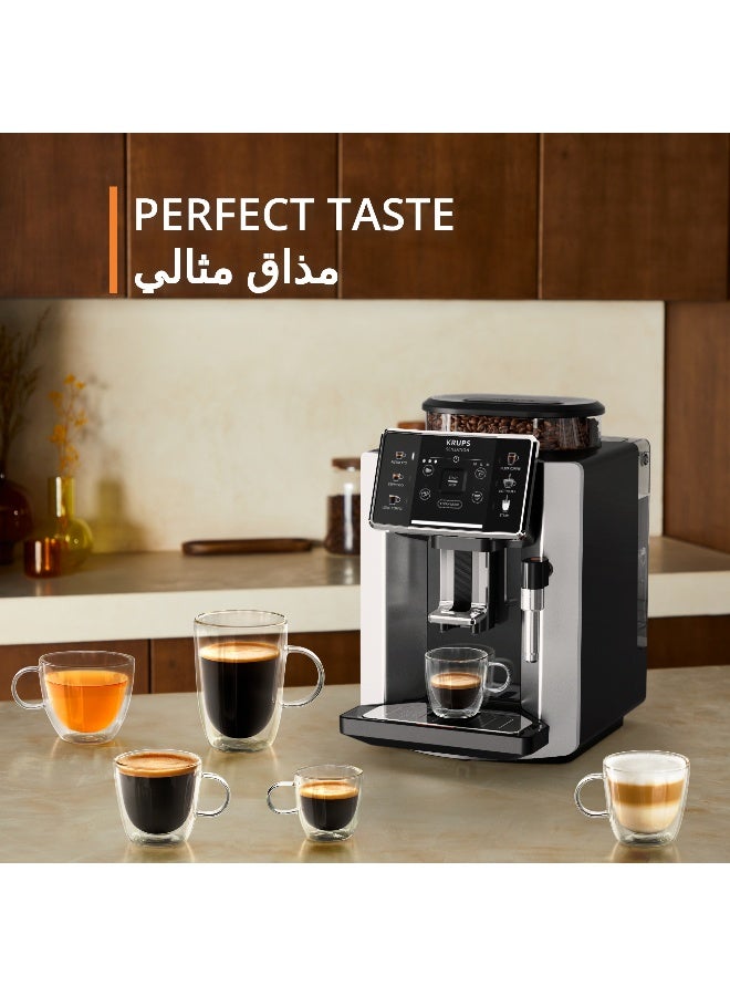 كروبس آلة القهوة الأوتوماتيكية الكاملة Sensation C90 | سهلة الاستخدام والصيانة | تنبيهات مضيئة | 50-60Hz | تنظيف مريح | فضي | EA910EM0 - Image 3