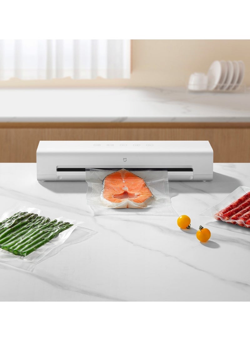 شاومي Mijia Automatic Vacuum Sealer,70KPa High Suction Sealing Length 300mm Food Air Sealing Machine MJFKJ06XM White - Image 4