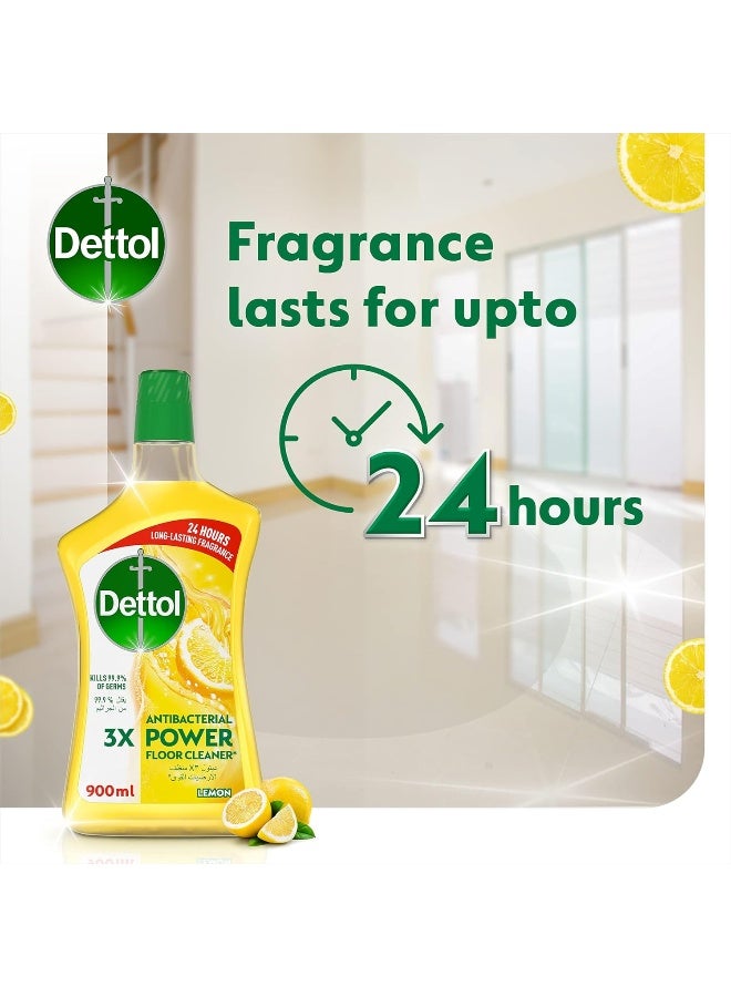 Dettol Antibacterial Power Floor Cleaner, Fresh Lemon Fragrance, 900 ml 900ml - Image 5