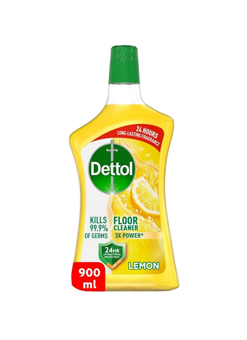Dettol Antibacterial Power Floor Cleaner, Fresh Lemon Fragrance, 900 ml 900ml - Image 1