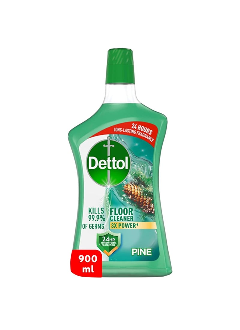 Dettol Pine Antibacterial Power Floor Cleaner With 3 Times Powerful Cleaning (Kills 99.9% Of Germs), 900ml 900ml - Image 1