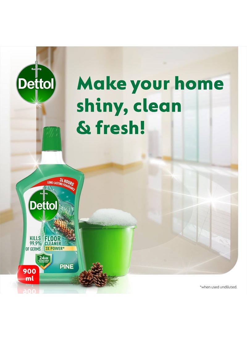 Dettol Pine Antibacterial Power Floor Cleaner With 3 Times Powerful Cleaning (Kills 99.9% Of Germs), 900ml 900ml - Image 5