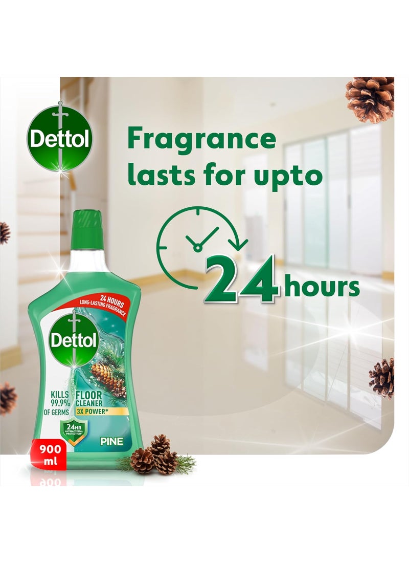 Dettol Pine Antibacterial Power Floor Cleaner With 3 Times Powerful Cleaning (Kills 99.9% Of Germs), 900ml 900ml - Image 4