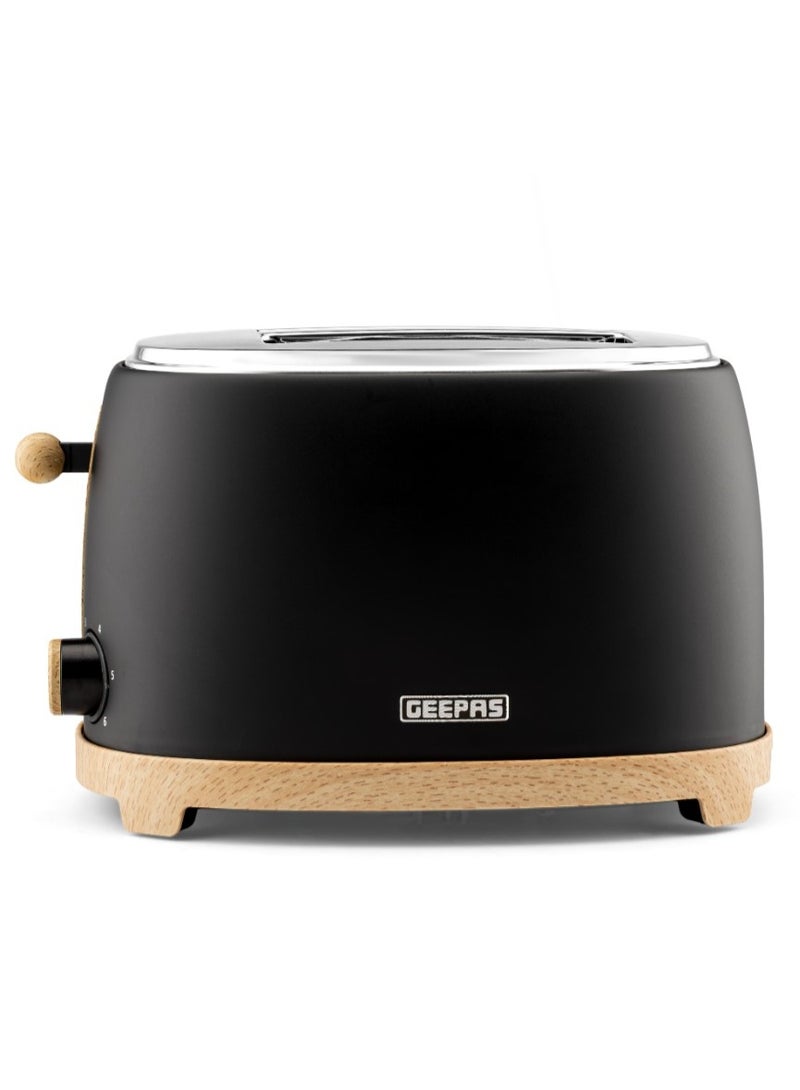GEEPAS Nordiq Collection Bread Toaster- GBT36560UK-BK/ 850W, 2 Slice Slot, with 6 Adjustable Browning Control and Removable Crumb Tray, Defrost, Reheat and Cancel Button/ Perfect for Toasting Different Types Breads/ 2 Years Warranty 850 W GBT36560UK-BK BLACK - Image 4