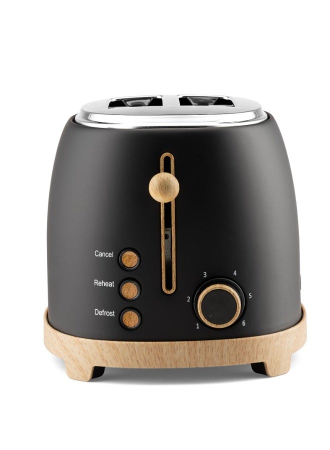 GEEPAS Nordiq Collection Bread Toaster- GBT36560UK-BK/ 850W, 2 Slice Slot, with 6 Adjustable Browning Control and Removable Crumb Tray, Defrost, Reheat and Cancel Button/ Perfect for Toasting Different Types Breads/ 2 Years Warranty 850 W GBT36560UK-BK BLACK - Image 3