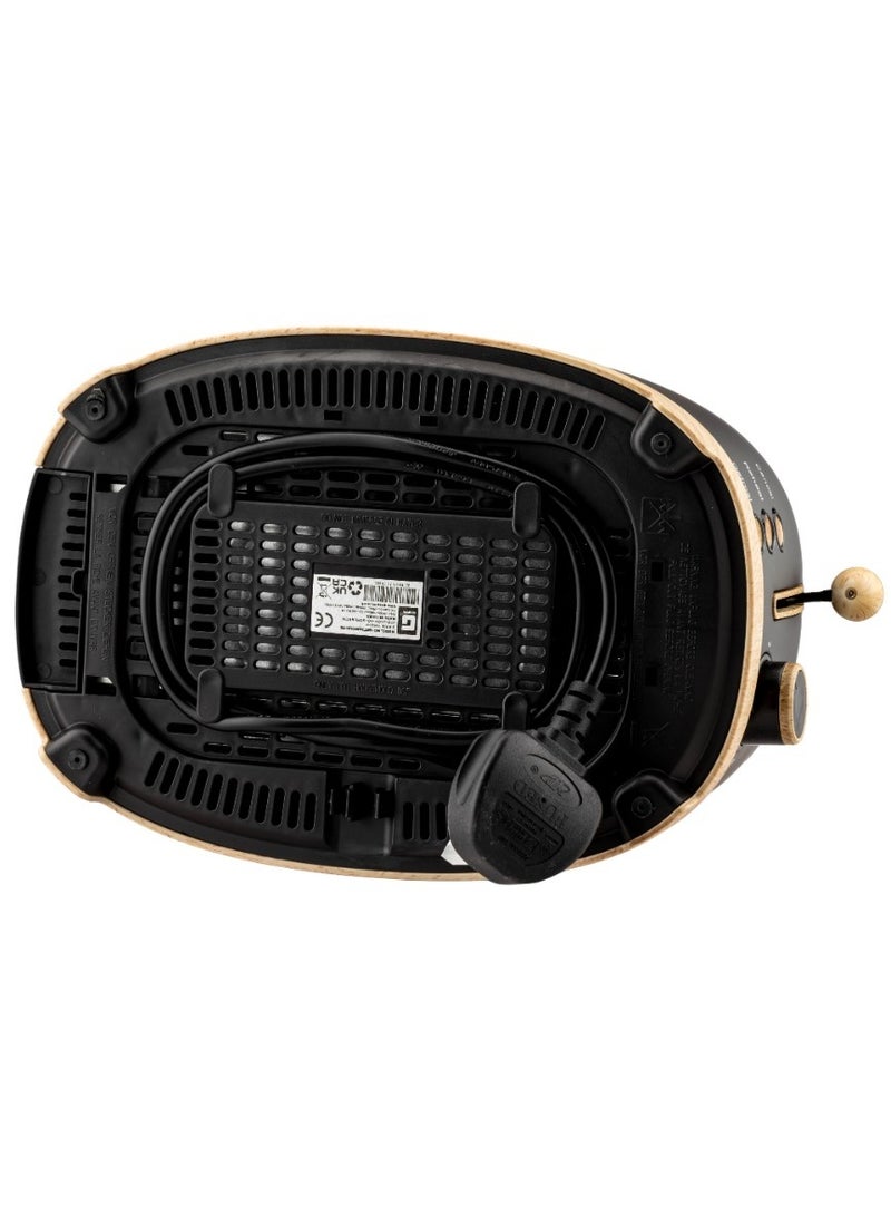 GEEPAS Nordiq Collection Bread Toaster- GBT36560UK-BK/ 850W, 2 Slice Slot, with 6 Adjustable Browning Control and Removable Crumb Tray, Defrost, Reheat and Cancel Button/ Perfect for Toasting Different Types Breads/ 2 Years Warranty 850 W GBT36560UK-BK BLACK - Image 5