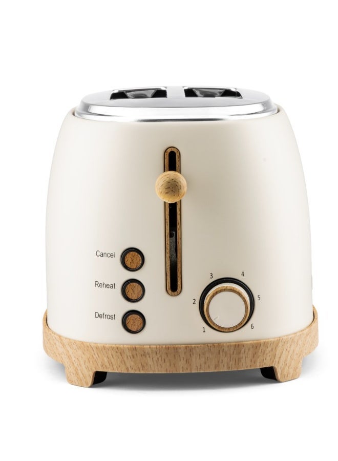 GEEPAS Nordiq Collection Bread Toaster- GBT36560UK-CR/ 850W, 2 Slice Slot, with 6 Adjustable Browning Control and Removable Crumb Tray, Defrost, Reheat and Cancel Button/ Perfect for Toasting Different Types Breads/ 2 Years Warranty 850 W GBT36560UK-CR BEIGE - Image 2