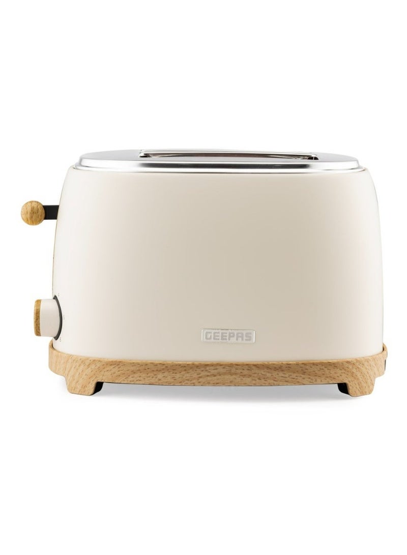 GEEPAS Nordiq Collection Bread Toaster- GBT36560UK-CR/ 850W, 2 Slice Slot, with 6 Adjustable Browning Control and Removable Crumb Tray, Defrost, Reheat and Cancel Button/ Perfect for Toasting Different Types Breads/ 2 Years Warranty 850 W GBT36560UK-CR BEIGE - Image 3