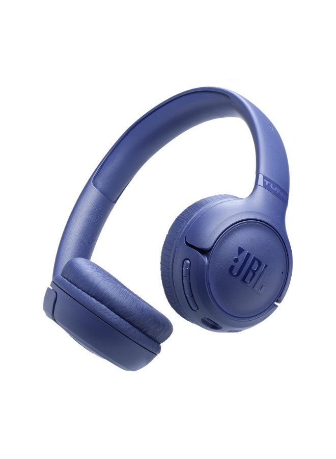 جي بي إل Tune 530Bt Wireless On Ear Headphones Pure Bass Sound 76H Battery Hands Free Call Plus Voice Aware Multi Point Connection Lightweight And Foldable Blue - Image 1