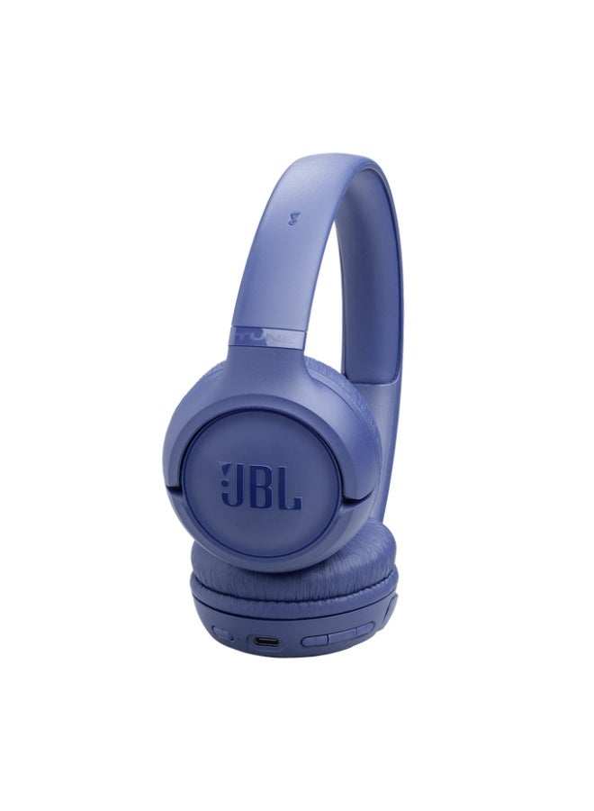 جي بي إل Tune 530Bt Wireless On Ear Headphones Pure Bass Sound 76H Battery Hands Free Call Plus Voice Aware Multi Point Connection Lightweight And Foldable Blue - Image 5
