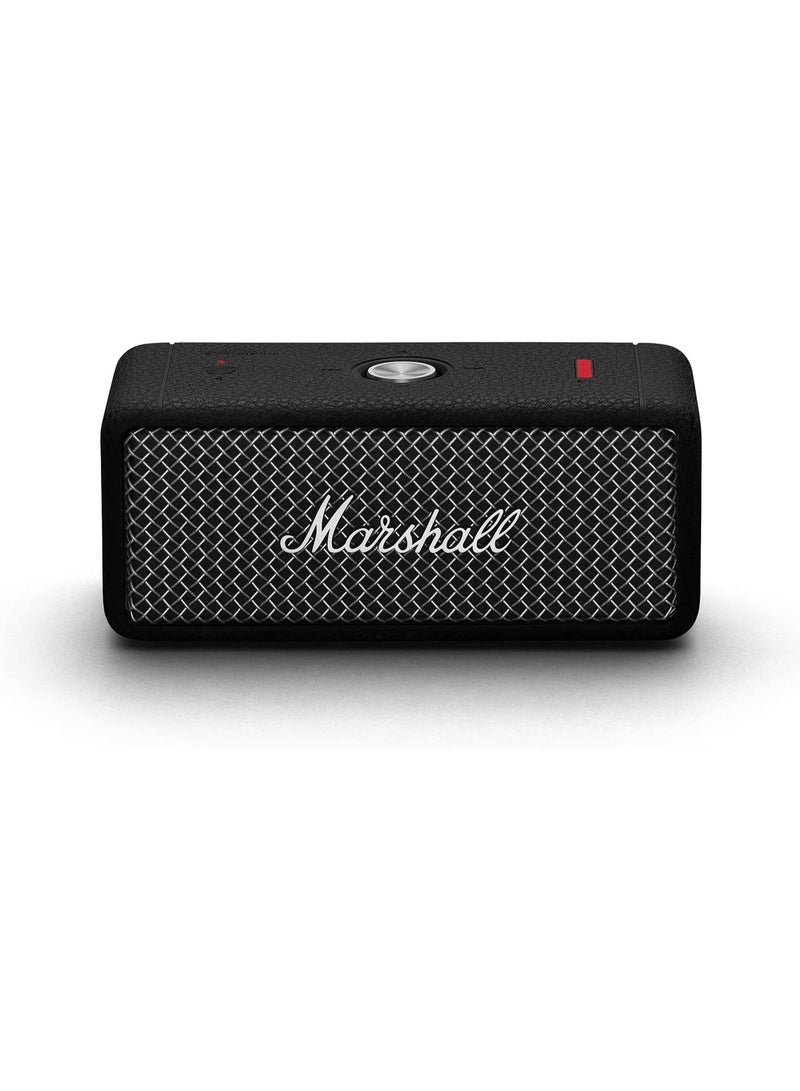Marshall Emberton II Portable Bluetooth Speakers - Water Resistant Wireless Speakers Portable Speaker 30 Hour of Playtime - Black & Steel Black & Steel - Emberton 2 - Image 1