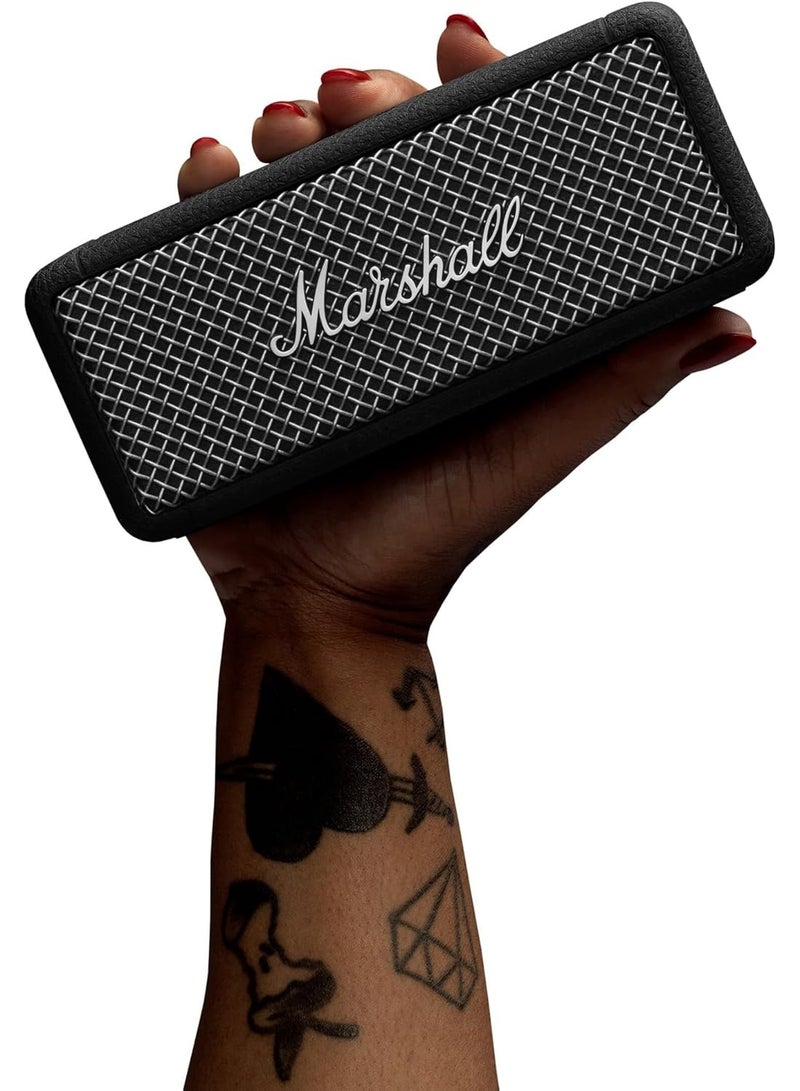 Marshall Emberton II Portable Bluetooth Speakers - Water Resistant Wireless Speakers Portable Speaker 30 Hour of Playtime - Black & Steel Black & Steel - Emberton 2 - Image 2