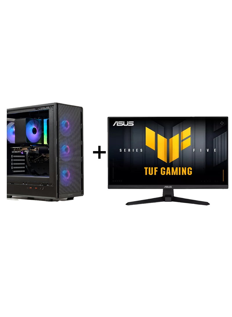 إس بي سيست حاسوب ألعاب Apex 3060 مع معالج Intel Core i5-12400F / 16GB RAM DDR5 / 1TB SSD / 12GB Nvidia GeForce RTX 3060 رسومات / Windows 11 Pro + شاشة ألعاب ASUS 27 بوصة - Image 1