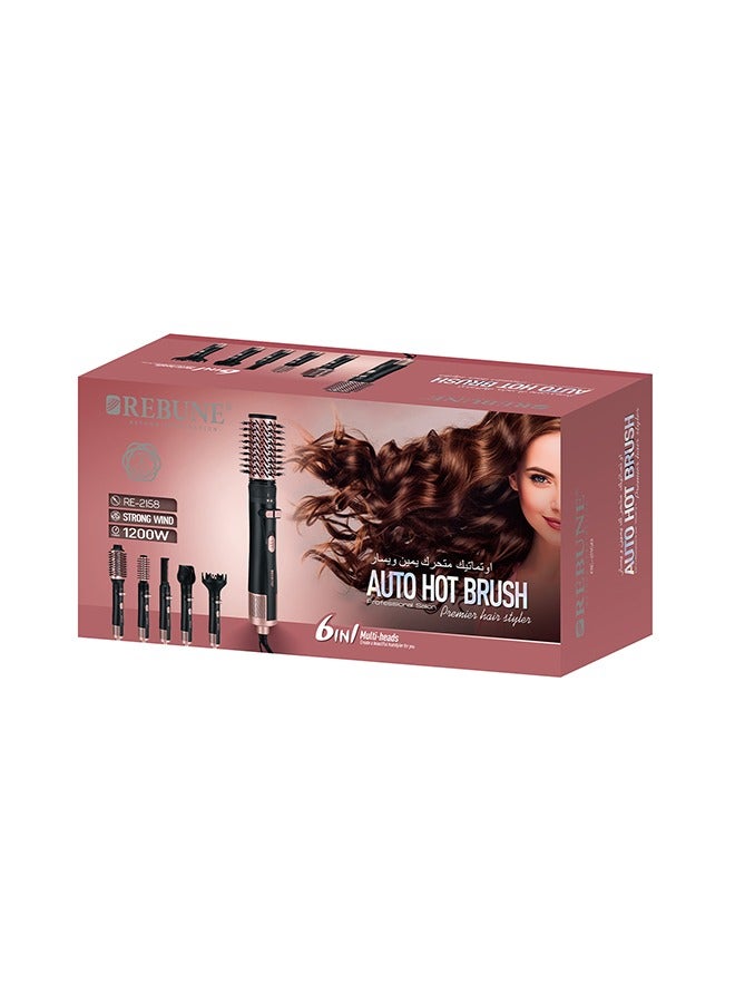 Rebune Professional Automatic Hair Styler 6 in 1 - 1200W - RE-2158 black - Image 3