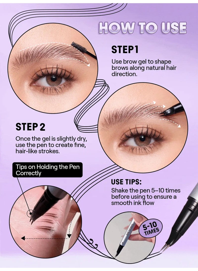 SHEGLAM Real Flow Laminating Brow Pen-Chocolate. - Image 2