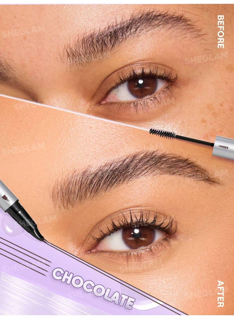 SHEGLAM Real Flow Laminating Brow Pen-Chocolate. - Image 5