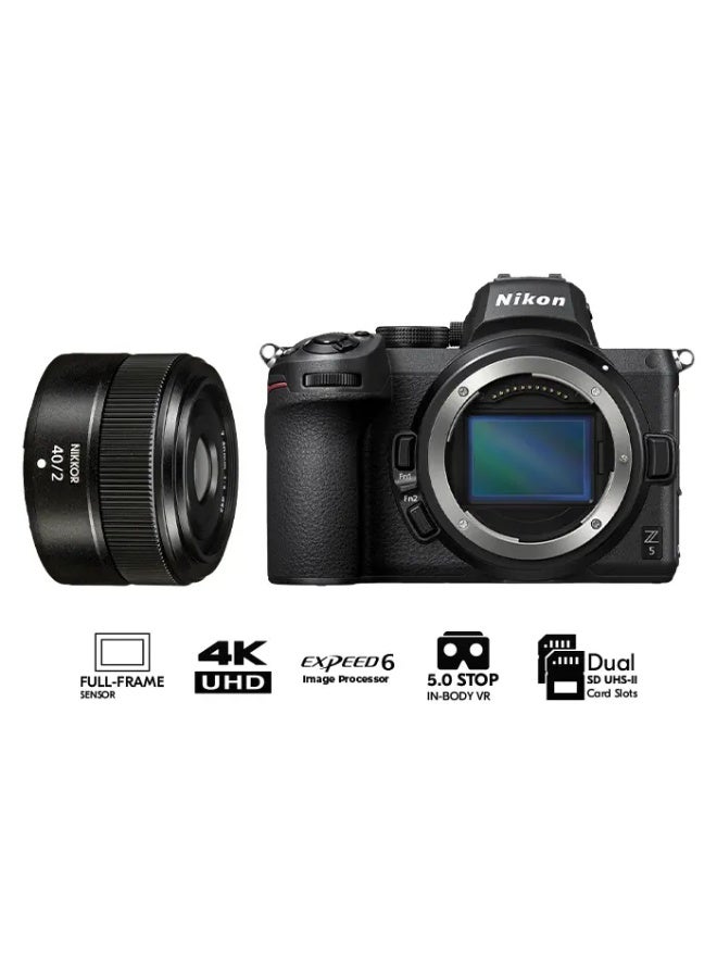 Nikon Z5 Mirrorless Camera - 40mm f/2 Lens - Image 1