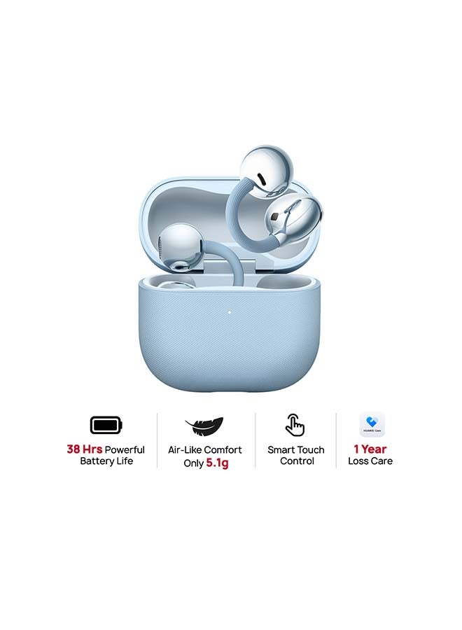 هواوي سماعات أذن لاسلكية FreeClip 2، سماعات بلوتوث، تصميم C-bridge خفيف، استماع مفتوح متكيف، مكالمات واضحة كريستالية، 38 ساعة من عمر البطارية الطويل، متوافقة مع iOS و Android، IP57 - Image 1