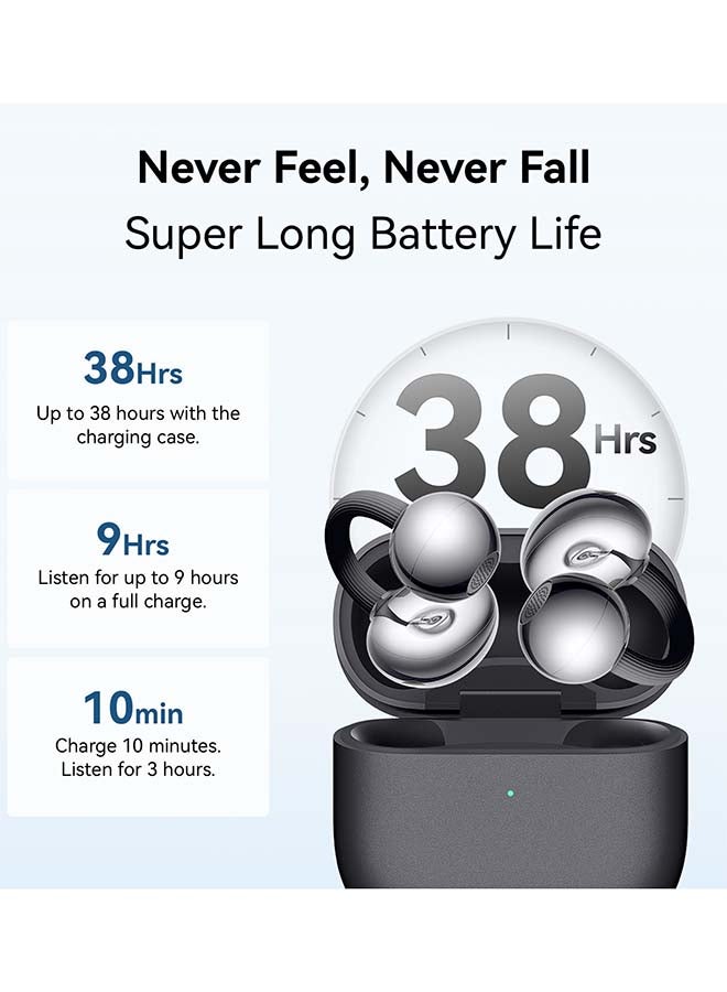 هواوي سماعات أذن لاسلكية FreeClip 2، سماعات بلوتوث، تصميم C-bridge خفيف، استماع مفتوح متكيف، مكالمات واضحة كريستالية، 38 ساعة من عمر البطارية الطويل، متوافقة مع iOS و Android، IP57 - Image 2