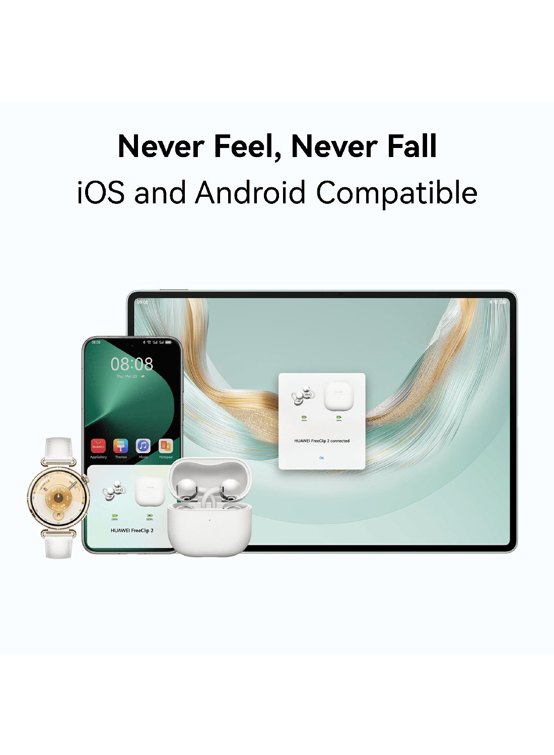 سماعات أذن لاسلكية FreeClip 2، سماعات بلوتوث، تصمي...