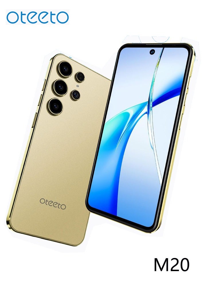 Oteeto M20 Smart Android Smartphone 4GB RAM + 128GB ROM 6.56-Inch Incell Display 5000mAh Battery - Gold - Image 4