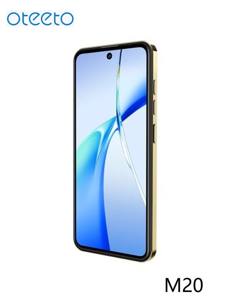 Oteeto M20 Smart Android Smartphone 4GB RAM + 128GB ROM 6.56-Inch Incell Display 5000mAh Battery - Gold - Image 3
