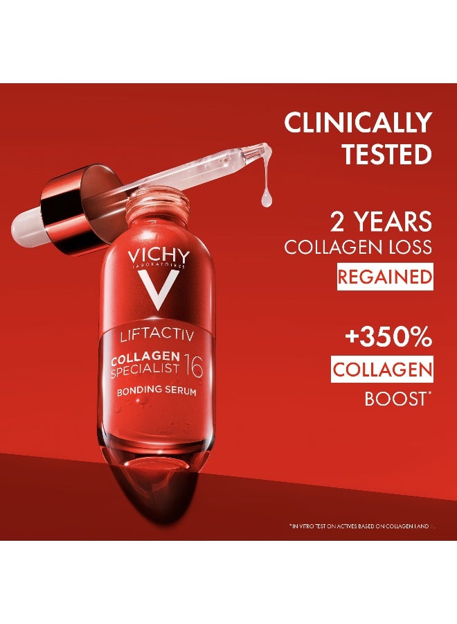 VICHY Liftactiv Collagen Specialist 16 Bonding Anti Aging Serum For Men & Women 30ml - Image 4