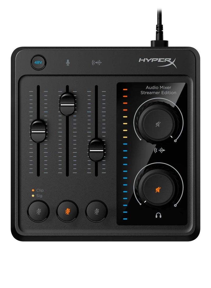 HYPERX Audio Mixer for PC, Mac, Microsoft Windows 10 (build 1703) and newer, macOS - Black - Image 1