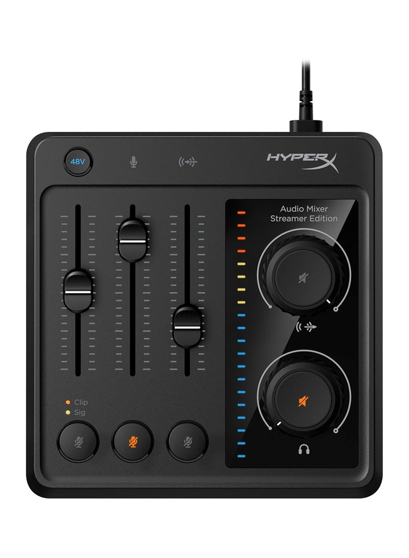 HYPERX Audio Mixer for PC, Mac, Microsoft Windows 10 (build 1703) and newer, macOS - Black - Image 1